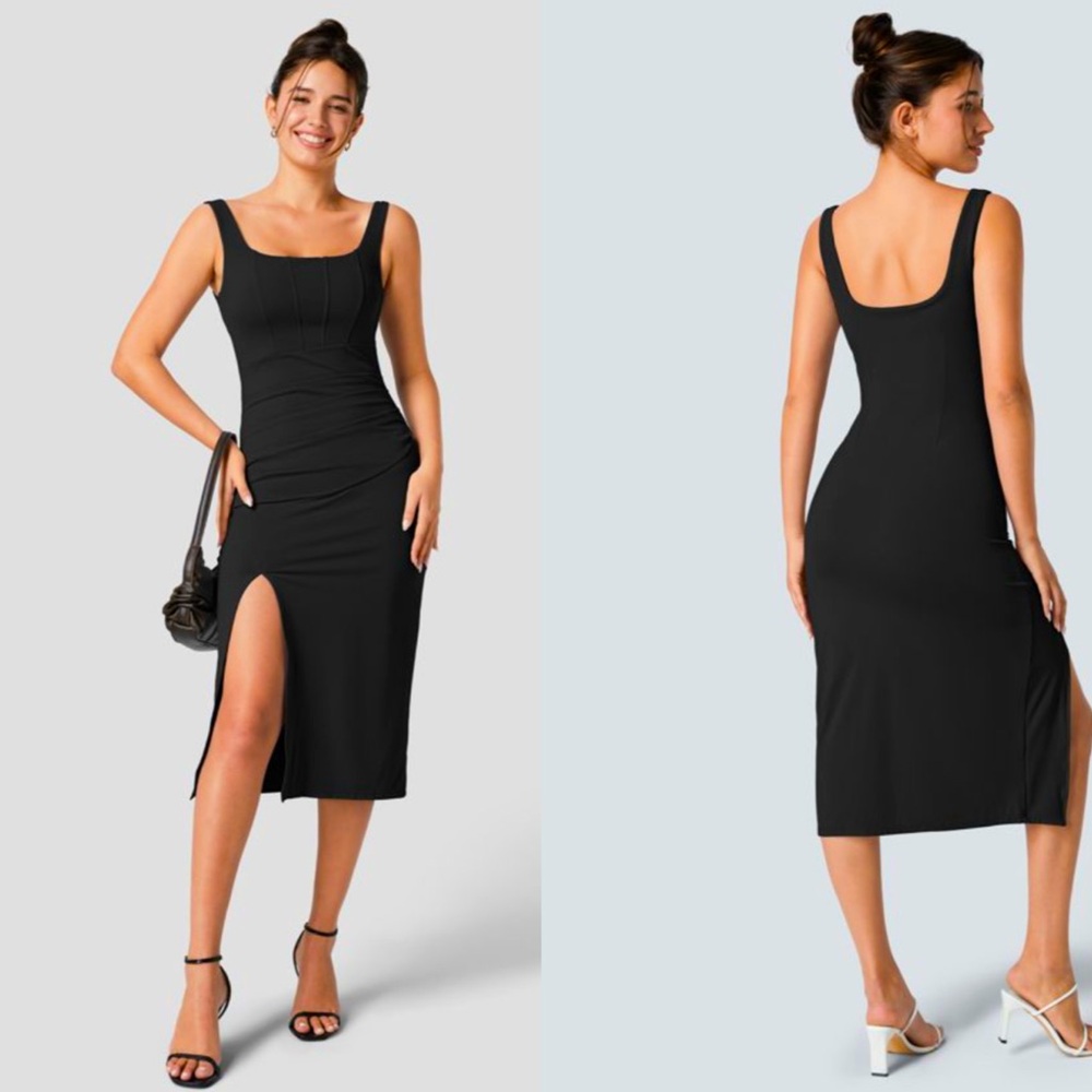 Halara Ruched Bodycon Midi Dress - Picture 5 of 15